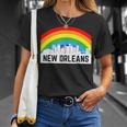 New Orleans Pride Lgbtq Rainbow Skyline T-Shirt Gifts for Her