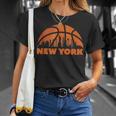 New York City Skyline New York Basketball Fan Jersey T-Shirt Gifts for Her