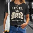 Nivel 19 Completo Para Hombres Idea De Regalo 19 Aniversario De Boda Camiseta unisex Regalos para ella