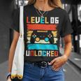 Nivel 6 Desbloqueado 6º Cumpleaños Gamer Regalos 6 Años Regalo Camiseta unisex Regalos para ella