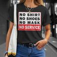 No No Shoes No Mask No Service T-Shirt Gifts for Her