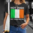 Not Irish But Supportive Ireland Flag T-Shirt Gifts for Her