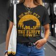 Do Not Pet The Fluffy Cows Bison Retro Vintage T-Shirt Gifts for Her