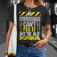 Novelty Name Quote If Rob Can't Fix It We're All Screwed T-Shirt Gifts for Her