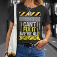 Novelty Name Quote If Steve Can't Fix It We're All Screwed T-Shirt Gifts for Her