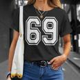 Number 69 Sports Player Number Back Of Only T-Shirt Gifts for Her