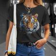 Obra De Arte De Tigre Colorido Animal Arte Tigre Camiseta unisex Regalos para ella