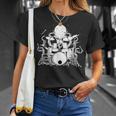 Octopus Playing Drums Drummer Musician Band T-Shirt Gifts for Her