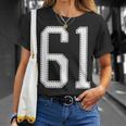 Official Team League 61 Jersey Number 61 Sports Jersey T-Shirt Gifts for Her