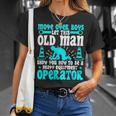 Old Man Heavy Equipment Operator Occupation T-Shirt Gifts for Her