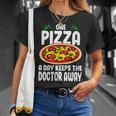 One Pizza A Day Keeps The Doctor Away Eating Pizza Italian T-Shirt Gifts for Her