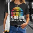 Original Dania Beach Retro Sunset Fl Beach Lifestyle Dania T-Shirt Gifts for Her