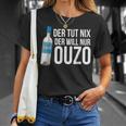 Ouzo Griechenland Geschenk In Griechisch Saufen Crete T-Shirt Geschenke für Sie