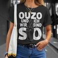 Ouzo Und Ich Greek Slogan T-Shirt Geschenke für Sie