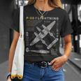 P-38 Lightning Vintage P38 Fighter Aircraft Ww2 Aviation T-Shirt Gifts for Her