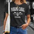 Panama Canal Vintage Crossed Oars & Boat Anchor Sports T-Shirt Gifts for Her