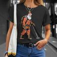 Papá Noel Como Detectorista De Metales Detección De Metales Navidad Camiseta unisex Regalos para ella