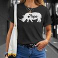 Papa Rhino Dad Rhino Family Matching T-Shirt Gifts for Her