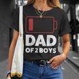 Papaon 2 Boys Papa Des Son T-Shirt Geschenke für Sie