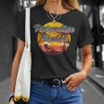 Paradise Found Retro Beach Scene Holiday Summer T-Shirt Gifts for Her