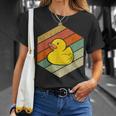 Pato De Goma Retro Pato De Bañoitnage Patito De Goma Camiseta unisex Regalos para ella