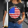 Patriotic Af American Flag Circle T-Shirt Gifts for Her