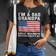 Patriotic American Flag Dad Grandpa Great Grandpa Graphic T-Shirt Gifts for Her