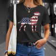 Patriotic Labrador Retriever Wearing Usa Flag 4Th July T-Shirt Gifts for Her