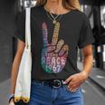 Peace Hand Sign Peace Sign Vintage Hippie T-Shirt Geschenke für Sie
