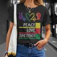 Peace Love Junenth Pride Black Girl Queen Men T-Shirt Gifts for Her