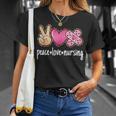 Peace Love Nursing Leopard Print Cute Nurse T-Shirt Gifts for Her