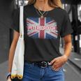 Peterborough United Kingdom British Flag Vintage Souvenir T-Shirt Gifts for Her