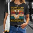 Pew Pew Madafakas French Bulldog Dogs Dad Vintage T-Shirt Geschenke für Sie