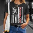 Philadelphia Baseball American Flag Vintage Baseball Fans T-Shirt Gifts for Her