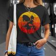Phoenix Mythical Rebirth Fire Bird Vintage Retro Sunset T-Shirt Gifts for Her