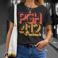 Pittsburgh 412 Pgh Pennsylvania Sl City Retro Home Pride T-Shirt Gifts for Her