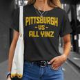 Pittsburgh Pennsylvania Map Yinz Vintage Pride Yinzer T-Shirt Gifts for Her