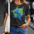 Planet Earth World As Cube Solar System Astronomers T-Shirt Gifts for Her