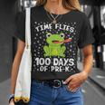 Pre K 100 Days Of School Boys Girls Frog Time Flies Fly Cute T-Shirt Gifts for Her