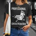 Professional Chicken Chaser Farmer Chicken Farm T-Shirt Gifts for Her