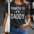 Promoted To Daddy With Heartbeat And Baby Footprint T-Shirt Gifts for Her