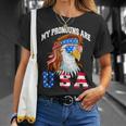 My Pronouns Are Usa Eagle American 4Th Of July T-Shirt Gifts for Her