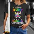 Proud Aunt Of A 2024 Preschool Graduate Unicorn Dab T-Shirt Gifts for Her