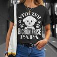 Proud Bichon Frise Papa Bichon Frise T-Shirt Geschenke für Sie