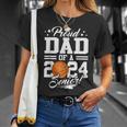 Proud Dad Of A 2024 Senior Basketball Graduation T-Shirt Gifts for Her