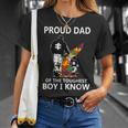 Proud Dad Of The Toughest Boy I Know Autism Awareness T-Shirt Gifts for Her