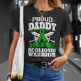 Proud Daddy Of A Scoliosis Warrior Awareness Ribbon Advocate T-Shirt Gifts for Her