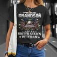 Proud Grandson Of A United States Veteran Military Family T-Shirt Gifts for Her