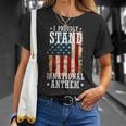 I Proudly Stand For The National Anthem Patriotic T-Shirt Gifts for Her