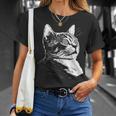 Psychedelic Cat Festival Edm Trippy Illusion Kitty Rave Cats T-Shirt Gifts for Her